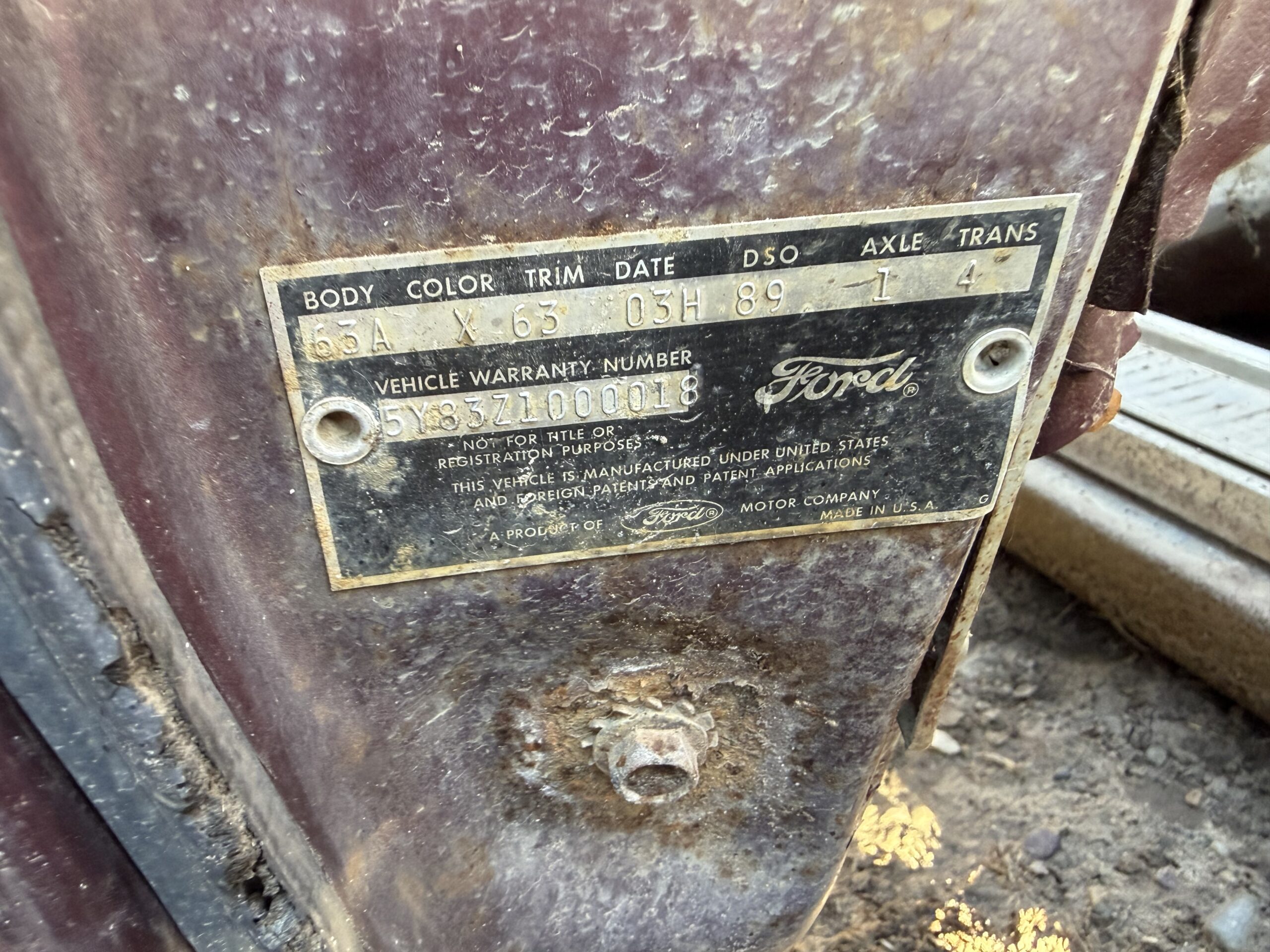 
								1965 Ford Thunderbird Rare VIN full									
